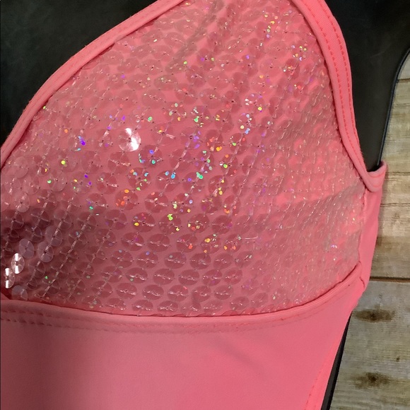 PSNY  v neck one piece swimsuit with open back size 14 girls - Picture 3 of 7